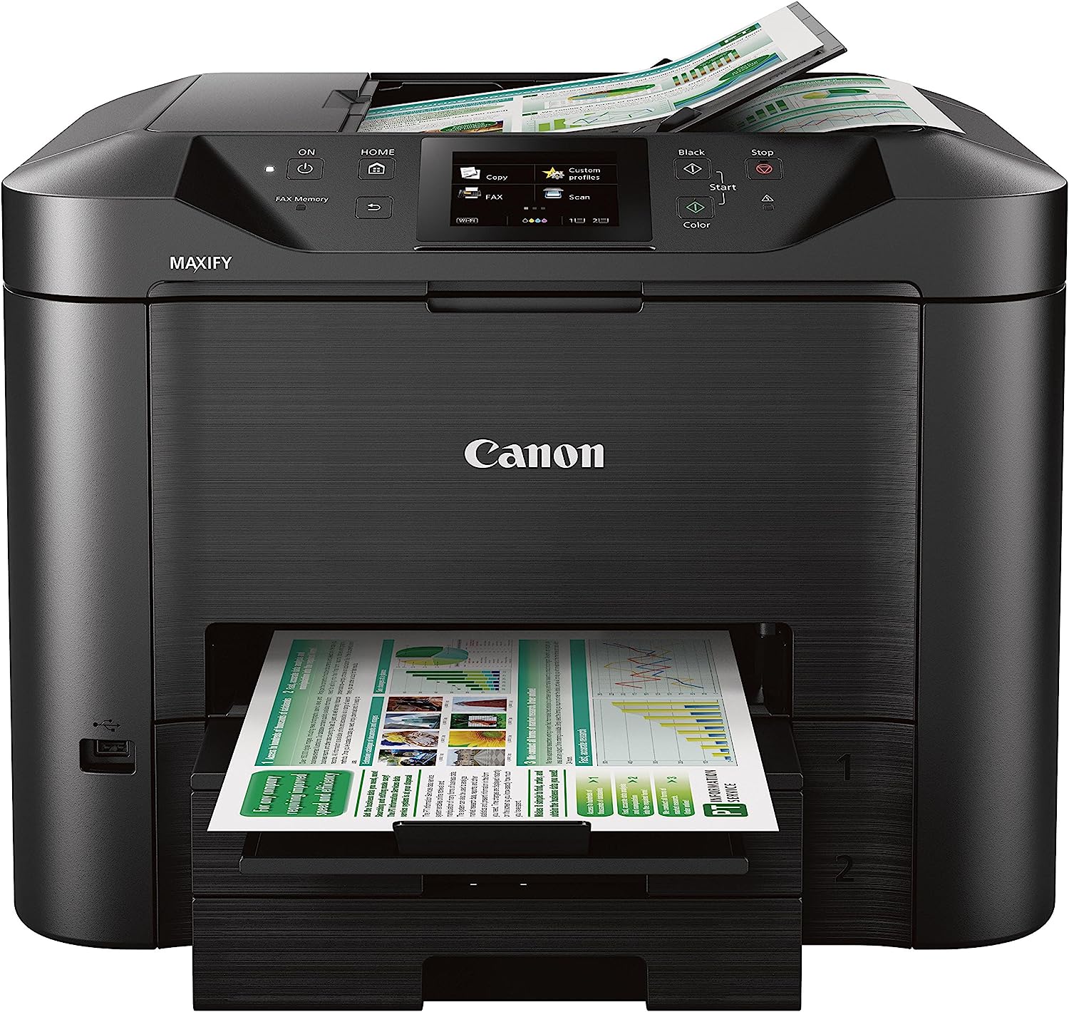 230816082240241_1 Canon Office and Business MB5420 Wireless All-in-One Printer,Scanner, Copier and Fax, with Mobile and Duplex Printing, Black, Desktop - Image 1